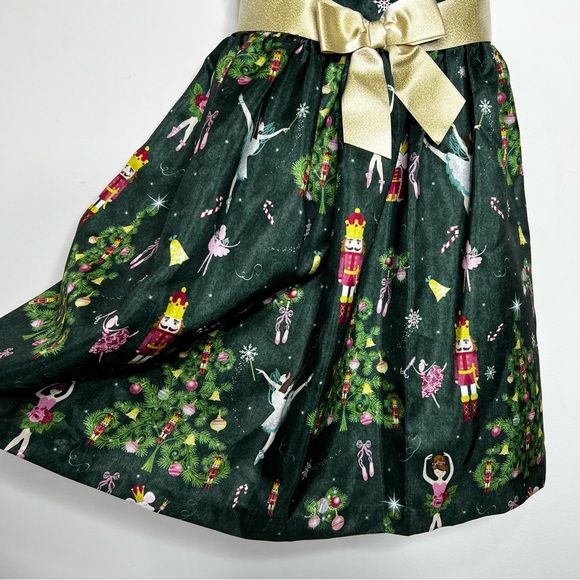 Bonnie Jean Nutcracker Holiday Dress with Bow Sash - Picture 4 of 9